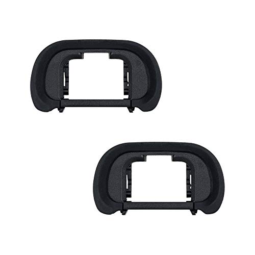 JJC Camera Eyecup Eyepiece Viewfinder for Sony A7 III A7 II A7 A7R IV A7R III A7S II A7S A99 II A9 A58 camera, Soft Silicone Eye Cup Replacement of Sony FDA-EP18 (2 Pack)
