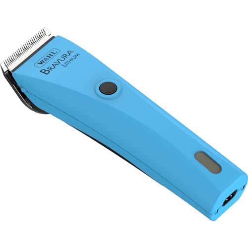 Wahl Professional Animal Bravura Lithium Ion Clipper - Pet, Dog, Cat, and Horse Corded/Cordless Clipper Kit - Turquoise