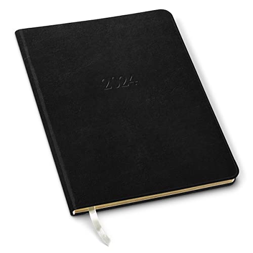 2024 Gallery Leather Professional Planner - Acadia Black - 9x7'