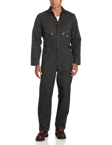 Dickies Men's 7 1/2 Ounce Twill Deluxe Long Sleeve Coverall, Olive Green, Small/Regular