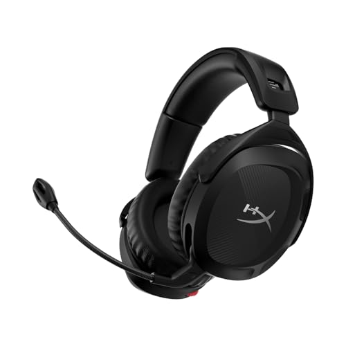 HyperX Cloud Stinger 2 - Wireless Gaming Headset – Compatible with PC. Noise-cancelling Swivel-to-mute Microphone, Comfortable Memory Foam, UP to 20 hours of battery life,Black