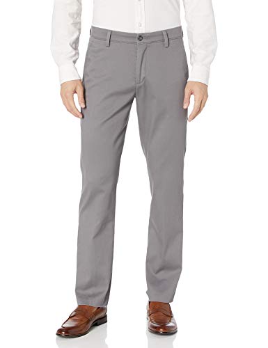 Dockers Men's Slim Fit Easy Khaki Pants, Burma Grey, 32W x 32L