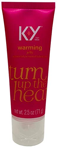 K-Y Warming Jelly Lube, Sensorial Personal Lubricant, Glycol Based Formula, Safe to Use with Latex Condoms, For Men, Women and Couples, 2.5 FL OZ