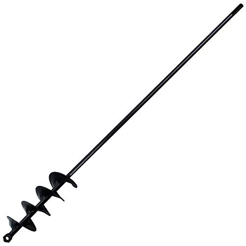 Cyleodo 30' x 2' Extended Length Auger Drill Bit for Planting Bulb & Bedding Plant Auger 100% Solid Barrel-No Need to Squat Post Hole Digger for 3/8' Hex Drive Drill- Easy Planter Garden Auger