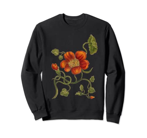 Orange Nasturtium Flower Sweatshirt
