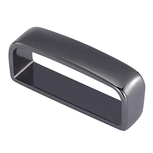 DJCAIZYY Belt Loop Keeper 1 1/2' (38mm-40mm) Belt Loop Men's Belt Buckle Accessories Gun Black -Gift Box