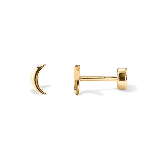 PAVOI 14K Gold Flat Backs (Moon, Yellow Gold)