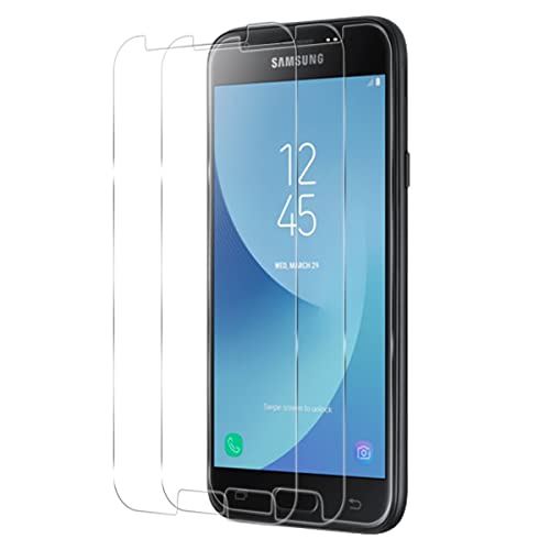 XINXUSONG Galaxy J3 Screen Protector J327, (3 Pack) Bubble Free Ultra-thin Anti-Scratch Clear HD 9H Hardness Tempered Glass Protective Film For Galaxy J3 2017 Prime SM-J327 / J3 Emerge J327A J327P