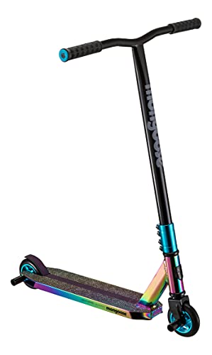 Mongoose Rise 100 Pro for Kids Youth and Adult Freestyle Stunt/Trick Scooter, High Impact 100mm Wheels, Bike-Style Grips, Lightweight Alloy Deck, Oil Slick