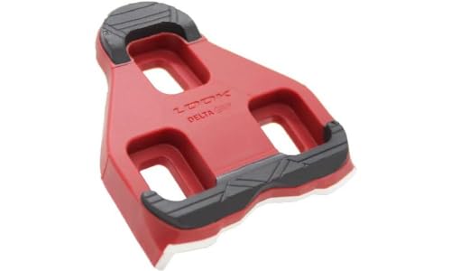 Look Cycle – Delta Non-Slip Fitness/Indoor Cycling Cleats– New/Improved Anti-Slip Surface - Compatible with Standard Look Delta Style (Not KEO) Pedals - Black – Red