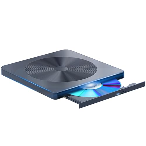 External Blu ray Drive BD Player Read/Write Portable Blu-ray Drive Burner USB 3.0 and Type-C DVD Burner 3D Bluray Drive Compatible with/Win10/ Mac OS External blu-ray Drives blu ray Burner