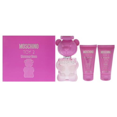 Moschino Moschino Toy 2 Bubble Gum 1.7oz EDT Spray, 1.7oz Body Lotion, 1.7oz Bath and Shower Gel Women 3 Pc Gift Set