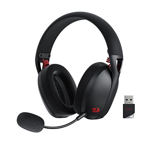 Redragon H848 BT Wireless Gaming Headset - Lightweight - 7.1 Surround Sound - 40MM Drivers - Detachable Microphone - Multi Platforms for PC, PS5/4/3, Switch, Mobile