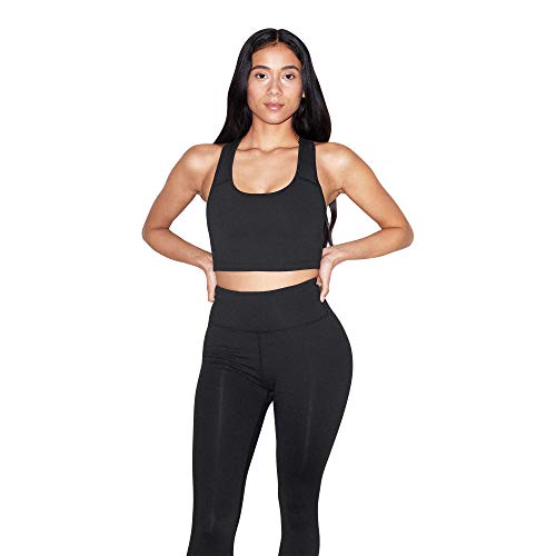 American Apparel Women's Sleeveless Forward Racerback Bra, Black, Small