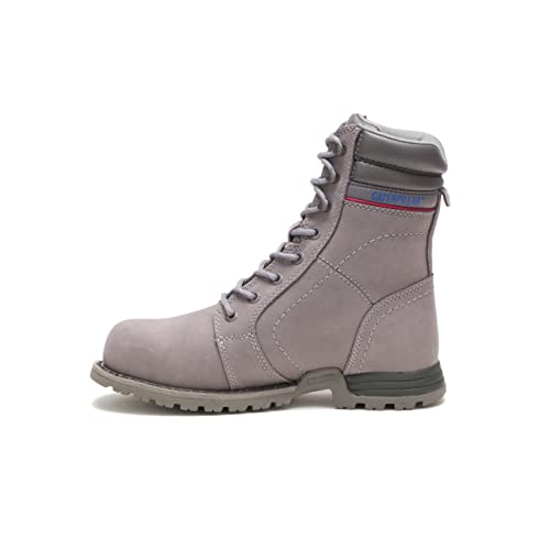 Cat Footwear Women's Echo Waterproof Steel Toe Work Boot, Frost Grey, 7.5 Wide