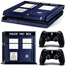 CAN Ps4 Console Designer Protective Vinyl Skin Decal Cover for Sony Playstation 4 & Remote Dualshock 4 Wireless Controller Stickers - Doctor Who