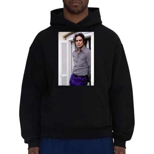 Boss Hog Benicio Del Toro - Men's Comfortable & Soft Hoodie PTR #G549829, Black, Medium