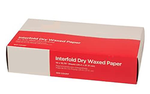 Perfect Stix (Gordon) Deli Wax Paper 10-500ct Deli Wax Paper, 10' x 10.75' (Pack of 500), White