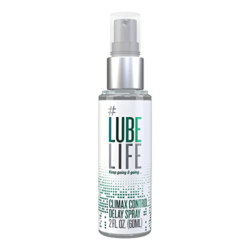 Lube Life Climax Control Delay Spray, Male Genital Desensitizer with Active Ingredient Benzocaine to Keep You Lasting longer, Stamina-Enhancing, for Men and Couples, 2 Fl Oz