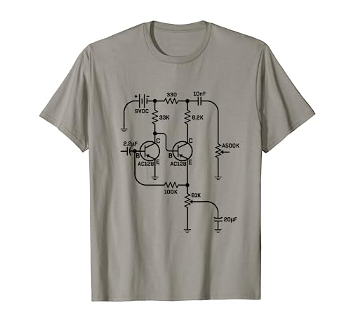 Fuzz Pedal Schematic Diagram Germanium PnP Circuit Effects T-Shirt