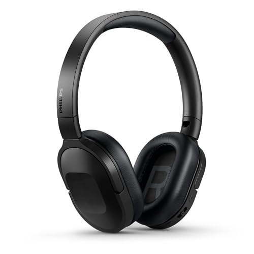 Philips Active Noise Cancelling Headphones Wireless Bluetooth H6506 Flat Folding Lightweight Over Ear Wireless Headphones w/Multipoint Bluetooth Connection 30h Playtime with Deep Bass for Home/Office
