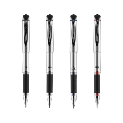 Uniball Signo 207 Impact Stick Gel Pen, 4 Assorted Pens, 1.0mm Bold Point Gel Pens