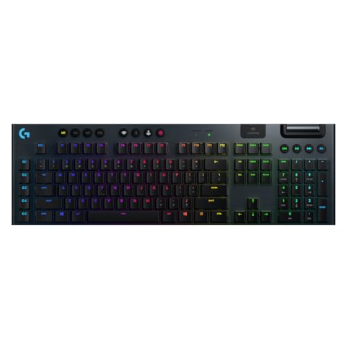 Logitech G915 LIGHTSPEED RGB Mechanical Gaming Keyboard, Low Profile GL Tactile Key Switch, LIGHTSYNC RGB, Advanced Wireless and Bluetooth Support - Tactile,Black