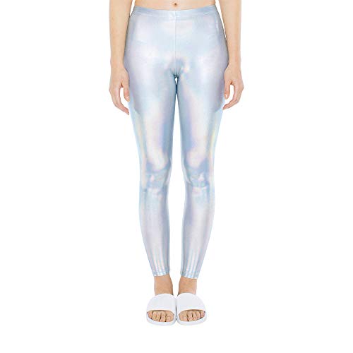 American Apparel Women's Metallic Legging, Iridescent, Medium