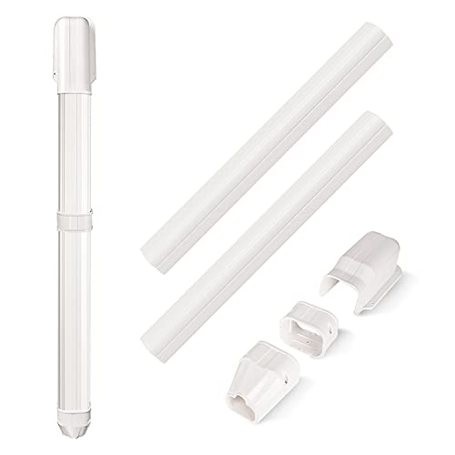 GUYAAC 3' W 7.5Ft L Air Conditioner Decorative PVC Line Cover Kit for Mini Split Air Conditioners and Heat Pumps