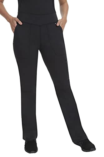 healing hands Womens Scrubs Pants 5 Pocket Purple Label 9133 Cargo Tori Women Yoga Pant Lightweight Soft Fabric Black XL