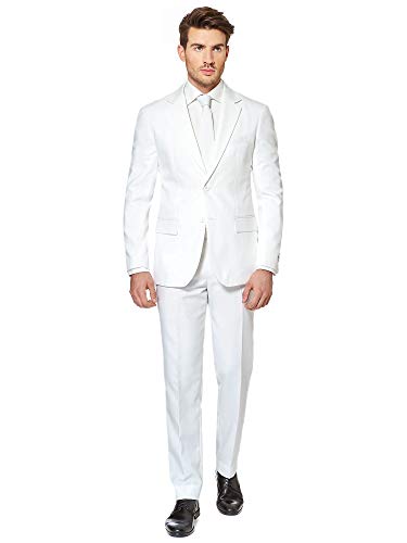 OppoSuits Men's White Knight-Party Costume Suit, 40