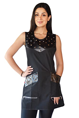 Ladybird Line Metal Stud Cobbler Apron for Hair & Beauty - One Size