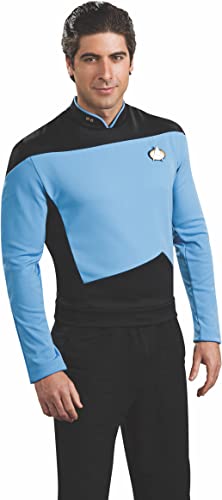 Rubie's mens Star Trek the Next Generation Deluxe Science Officer Shirt Adult Costume Top, Multi-colored, Medium US
