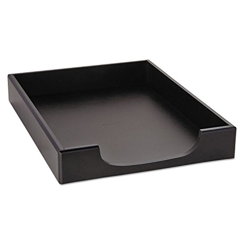 Rolodex 62523 Wood Tones Letter Size Desk Tray, Wood, Black