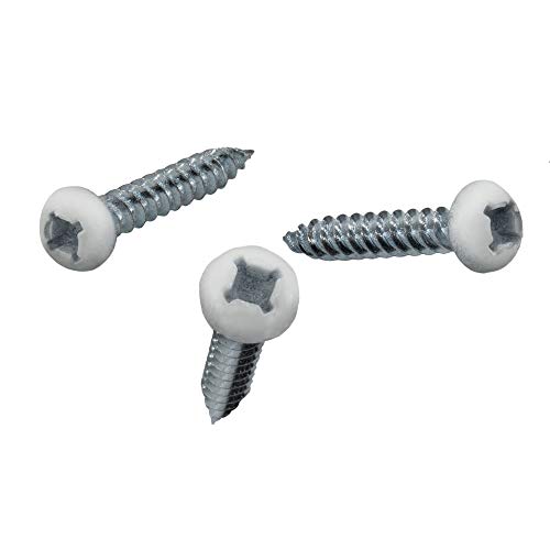 RecPro 8x1 Pan Head Metal RV Screws | Polar White | Multi-Pack | RV Interior Screws | Factory Finished Looked | (100)