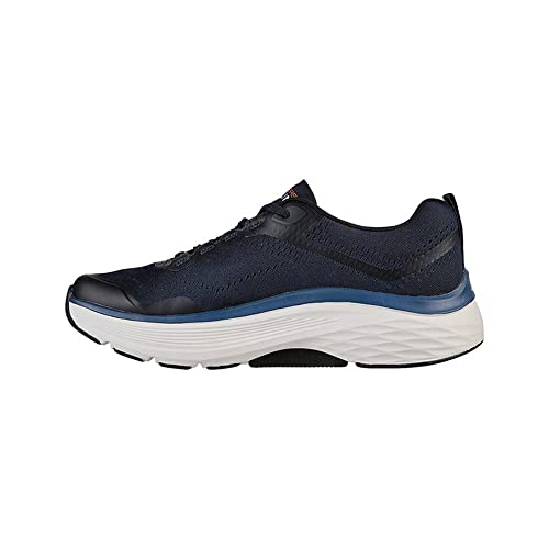 Skechers Men's Max Cushioning Arch Fit-Athletic Workout Running Walking Shoes with Air-Cooled Foam Sneaker, Navy/Orange, 10 X-Wide