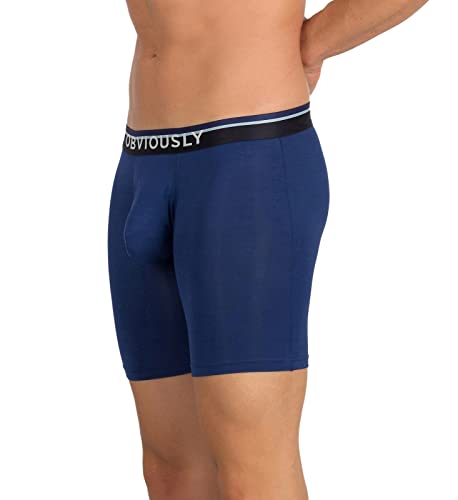 Obviously PrimeMan - Boxer Brief 6 inch Leg - Navy - Large