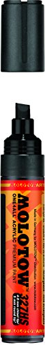 Molotow ONE4ALL Acrylic Paint Marker, 4-8mm, Signal Black, 1 Each (327.555)
