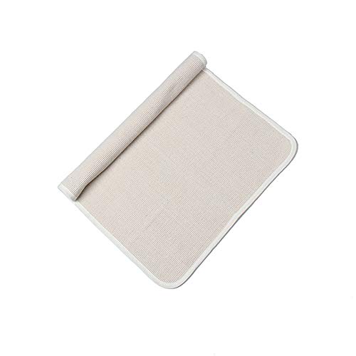 Montessori Mat Holder for Toddlers Babies Children Cotton Working Rug for Nursery Preschool Kindergarten, 23.6''×15.8'', Off-White