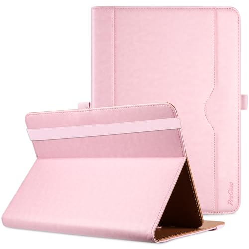 ProCase Universal Tablet Case 9'-10.1' inch, Stand Folio Tablet Case Protective Cover for 9' 9.7' 10' 10.1' Touchscreen Tablet with Multiple Viewing Angles and Pen Holder -Pink
