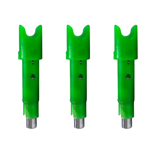 TenPoint Alpha-Blaze Lighted Crossbow Nock, Green - Pack of 3 - Fits All Wicked Ridge Arrows with HP Aluminum Bushing