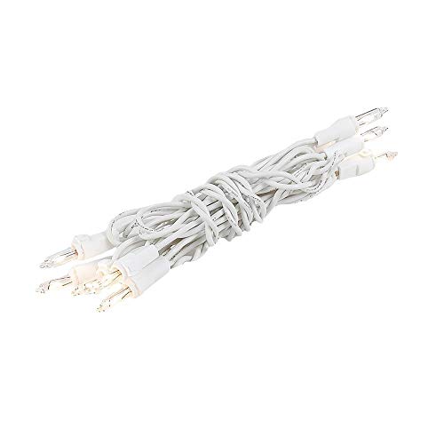 Novelty Lights 10 Light Clear Christmas Craft Mini Light Set, Non-Connectable, White Wire, 4' Long