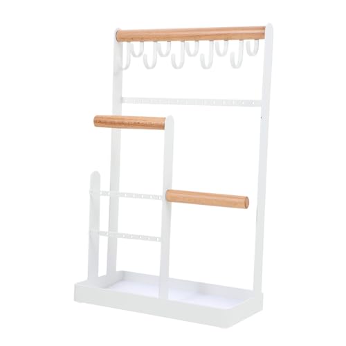 wristband bracelet and necklace holder keychain display stand display stand hanging hanging jewelry organizer Wood iron key chain keychain bracelet holder Storage rack Bracelet