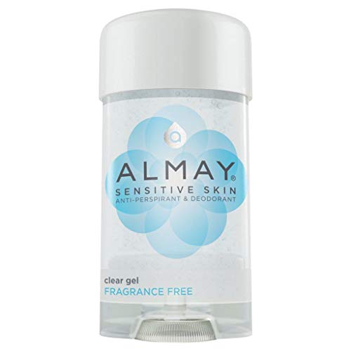 Almay Deodorant for Women, Gifts for Women, Stocking Stuffers, Gel Antiperspirant, Hypoallergenic, Dermatologist Tested for Sensitive Skin, Fragrance Free, 2.25 Oz