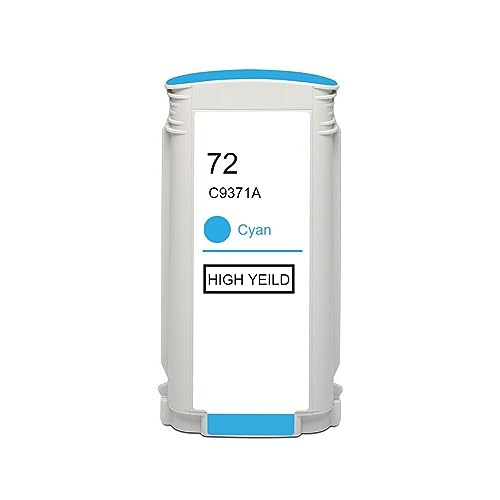 TRICARI C9371A Compatible for HP 72 for DesignJet T1300 T1200 T795 T790 T620 T610 Ink Cartridge Cyan High Yield 130ML