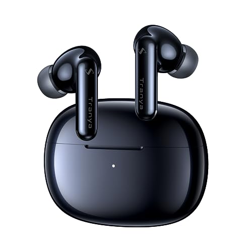 TRANYA Nova Hybrid Active Noise Canceling Wireless Earbuds, Qualcomm 3072 aptX Adaptive LE Audio, 6 Mics with CVC 8.0 for Clear Calls, Multipoint Connection, Transparency Mode, Customized APP