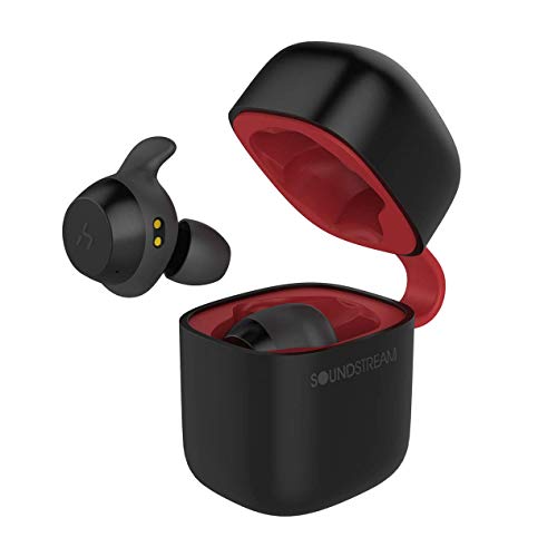 Soundstream h2GO True Wireless Earbuds with Qi Charging - Black (Renewed)