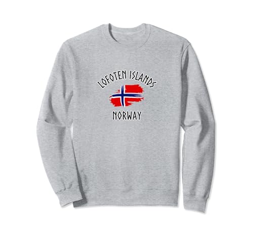 Lofoten Islands Norway Flag Norwegian Fjords Northern Lights Sweatshirt