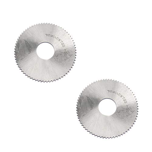 Rannb 72 Teeth Milling Slitting Slotting Saw Mill Cutter 75mm/2.95' Dia 0.5mm/0.02' Thick - Pack of 2
