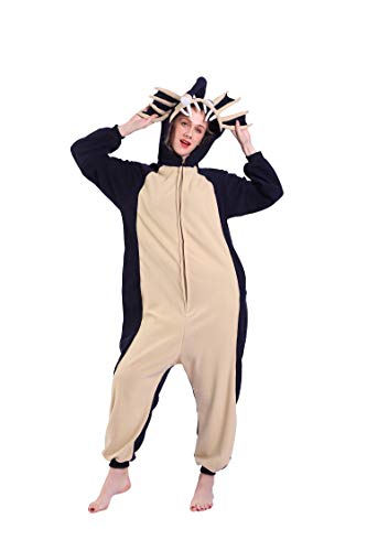 DarkCom Onesie Christmas Pajamas Adult Animal Halloween Costume Blue Angler Fish Cosplay One Piece Unisex Homewear Polar Fleece Sleepwear Small